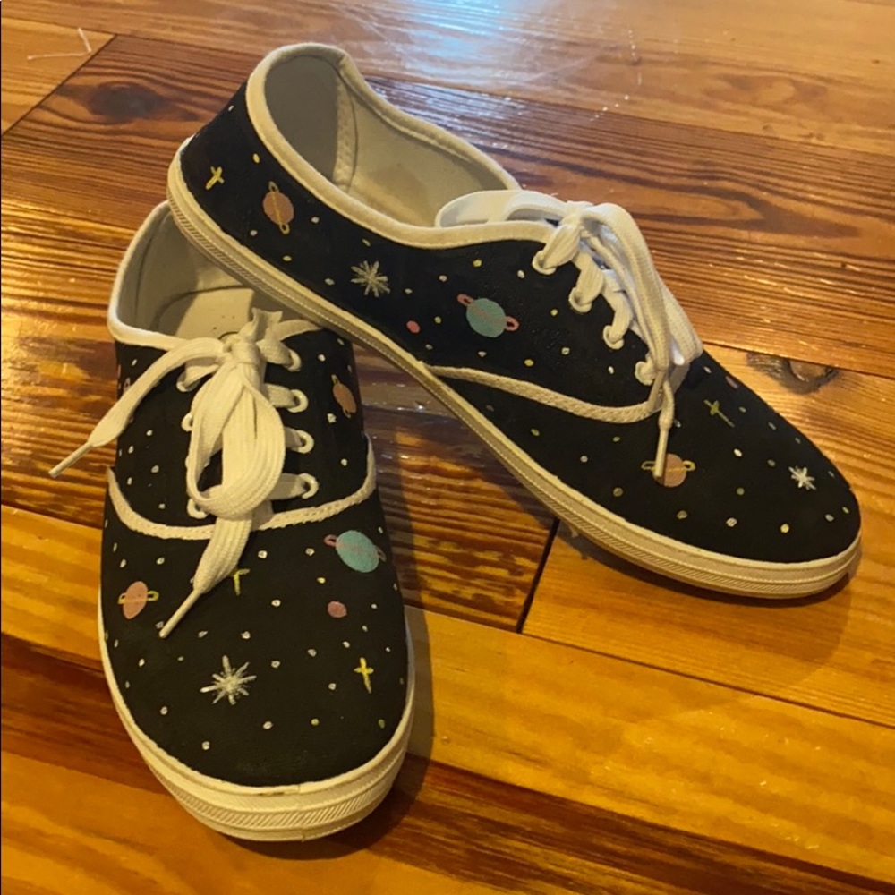 Hand painted galaxy sneakers